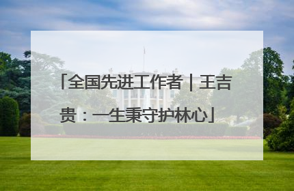 全国先进工作者｜王吉贵：一生秉守护林心