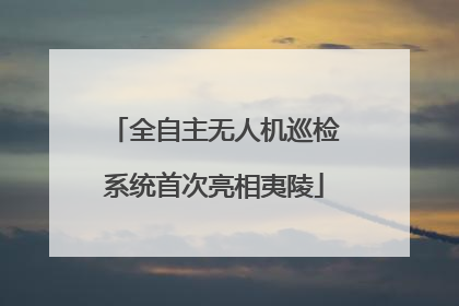 全自主无人机巡检系统首次亮相夷陵