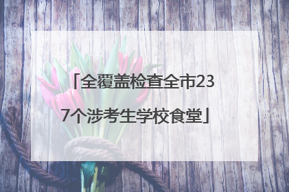 全覆盖检查全市237个涉考生学校食堂