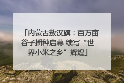 内蒙古敖汉旗：百万亩谷子播种启幕 续写“世界小米之乡”辉煌