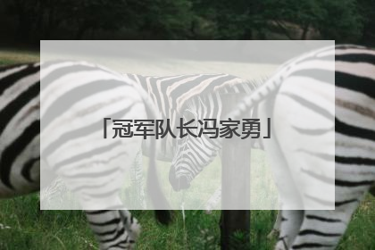 冠军队长冯家勇