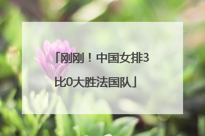 刚刚！中国女排3比0大胜法国队
