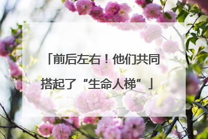前后左右！他们共同搭起了“生命人梯”