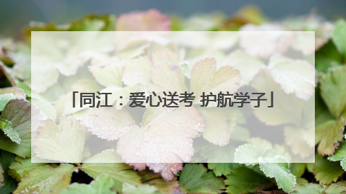 同江：爱心送考 护航学子