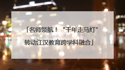 名师领航！“千年走马灯”转动江汉教育跨学科融合