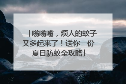 嗡嗡嗡，烦人的蚊子又多起来了！送你一份夏日防蚊全攻略