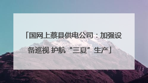 国网上蔡县供电公司：加强设备巡视 护航“三夏”生产