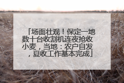 场面壮观！保定一地数十台收割机连夜抢收小麦，当地：农户自发，夏收工作基本完成