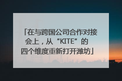 在与跨国公司合作对接会上，从“KITE”的四个维度重新打开潍坊