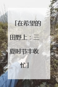 在希望的田野上：三夏时节丰收忙