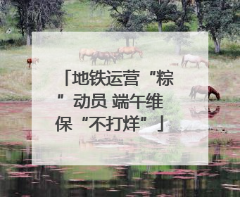 地铁运营“粽”动员 端午维保“不打烊”
