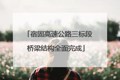 宿固高速公路三标段桥梁结构全面完成