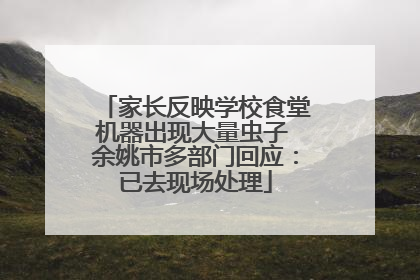 家长反映学校食堂机器出现大量虫子 余姚市多部门回应：已去现场处理