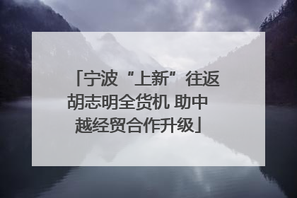 宁波“上新”往返胡志明全货机 助中越经贸合作升级