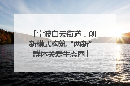 宁波白云街道：创新模式构筑“两新”群体关爱生态圈