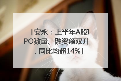 安永：上半年A股IPO数量、融资额双升，同比均超14%