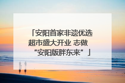 安阳首家非遗优选超市盛大开业 志做“安阳版胖东来”