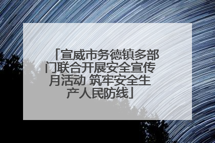 宣威市务德镇多部门联合开展安全宣传月活动 筑牢安全生产人民防线