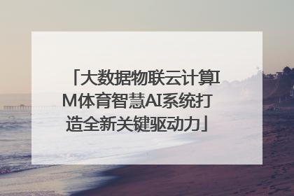 大数据物联云计算IM体育智慧AI系统打造全新关键驱动力
