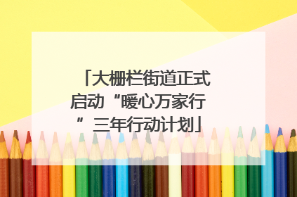 大栅栏街道正式启动“暖心万家行”三年行动计划