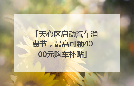天心区启动汽车消费节，最高可领4000元购车补贴