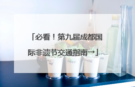 必看！第九届成都国际非遗节交通指南→