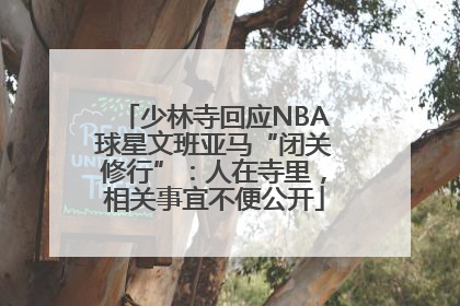 少林寺回应NBA球星文班亚马“闭关修行”：人在寺里，相关事宜不便公开