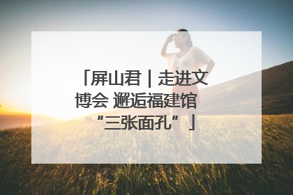 屏山君｜走进文博会 邂逅福建馆“三张面孔”
