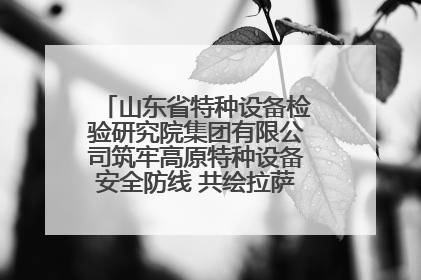 山东省特种设备检验研究院集团有限公司筑牢高原特种设备安全防线 共绘拉萨美好生活画卷
