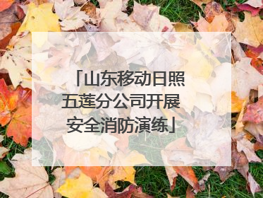 山东移动日照五莲分公司开展安全消防演练