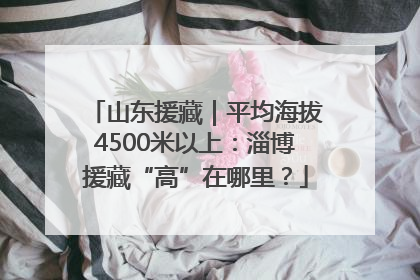 山东援藏｜平均海拔4500米以上：淄博援藏“高”在哪里？