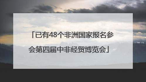 已有48个非洲国家报名参会第四届中非经贸博览会