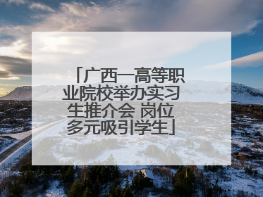 广西一高等职业院校举办实习生推介会 岗位多元吸引学生