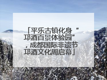 平乐古镇化身“邛酒百景体验园”，成都国际非遗节邛酒文化周启幕