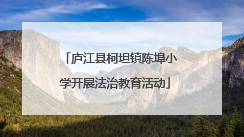 庐江县柯坦镇陈埠小学开展法治教育活动