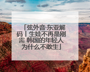 弦外音·东亚解码丨生娃不再是刚需 韩国的年轻人为什么不敢生