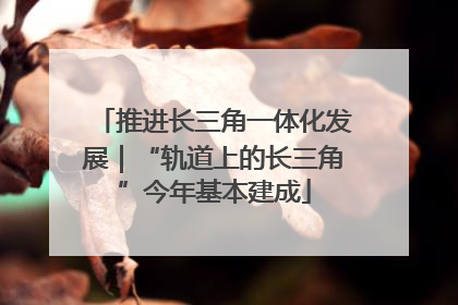 推进长三角一体化发展｜“轨道上的长三角”今年基本建成