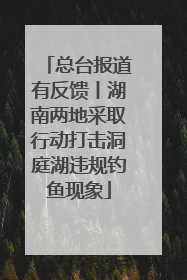 总台报道有反馈丨湖南两地采取行动打击洞庭湖违规钓鱼现象