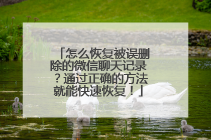 怎么恢复被误删除的微信聊天记录？通过正确的方法就能快速恢复！
