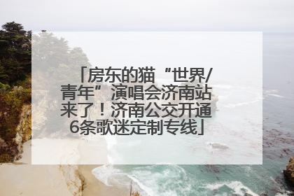 房东的猫“世界/青年”演唱会济南站来了！济南公交开通6条歌迷定制专线