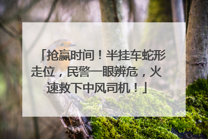 抢赢时间！半挂车蛇形走位，民警一眼辨危，火速救下中风司机！