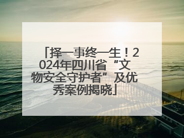 择一事终一生！2024年四川省“文物安全守护者”及优秀案例揭晓