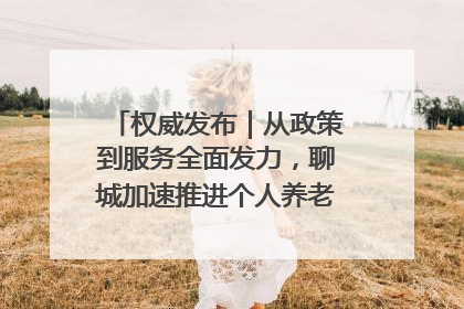 权威发布｜从政策到服务全面发力，聊城加速推进个人养老金制度落地