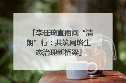 李佳琦直播间“清朗”行：共筑网络生态治理新桥梁