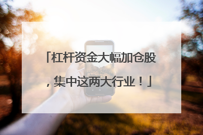 杠杆资金大幅加仓股，集中这两大行业！