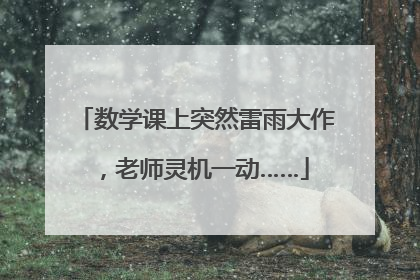 数学课上突然雷雨大作，老师灵机一动……