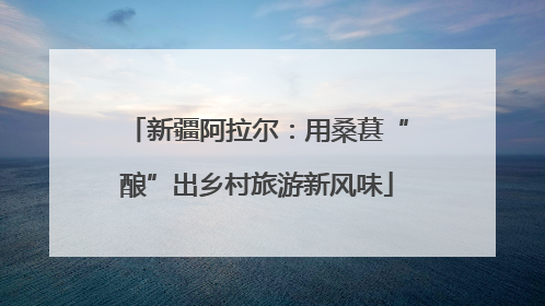 新疆阿拉尔：用桑葚“酿”出乡村旅游新风味