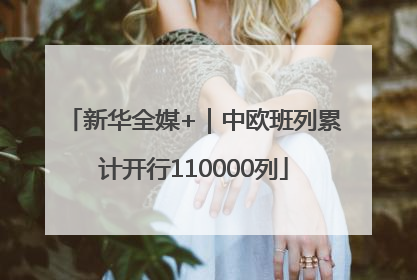 新华全媒+｜中欧班列累计开行110000列