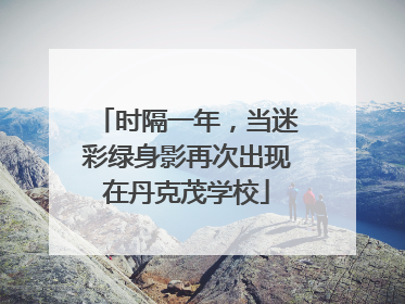 时隔一年，当迷彩绿身影再次出现在丹克茂学校