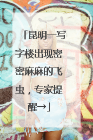 昆明一写字楼出现密密麻麻的飞虫，专家提醒→